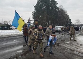 В Оконську поховали українського Захисника Андрія Плескуна